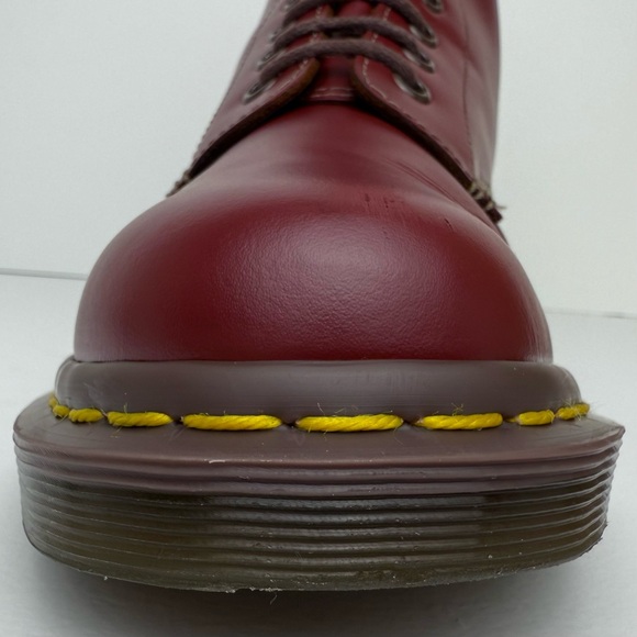 Dr. Martens Oxblood Red MIE Quilon Leather 1460 England Lace Up Boots UK 5 - Picture 9 of 16